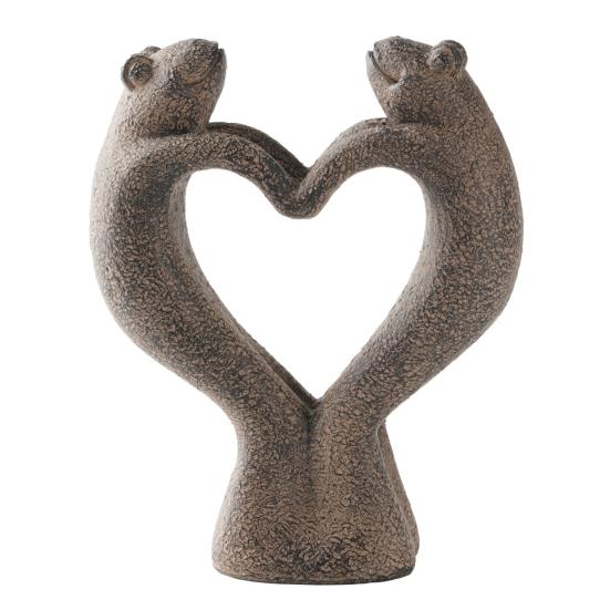 

Смешная парная лягушка, скульптура из смолы, устойчивая к ультрафиолетовому излучению, широко используемая романтическая парная скульптура, украшение для сада Frog