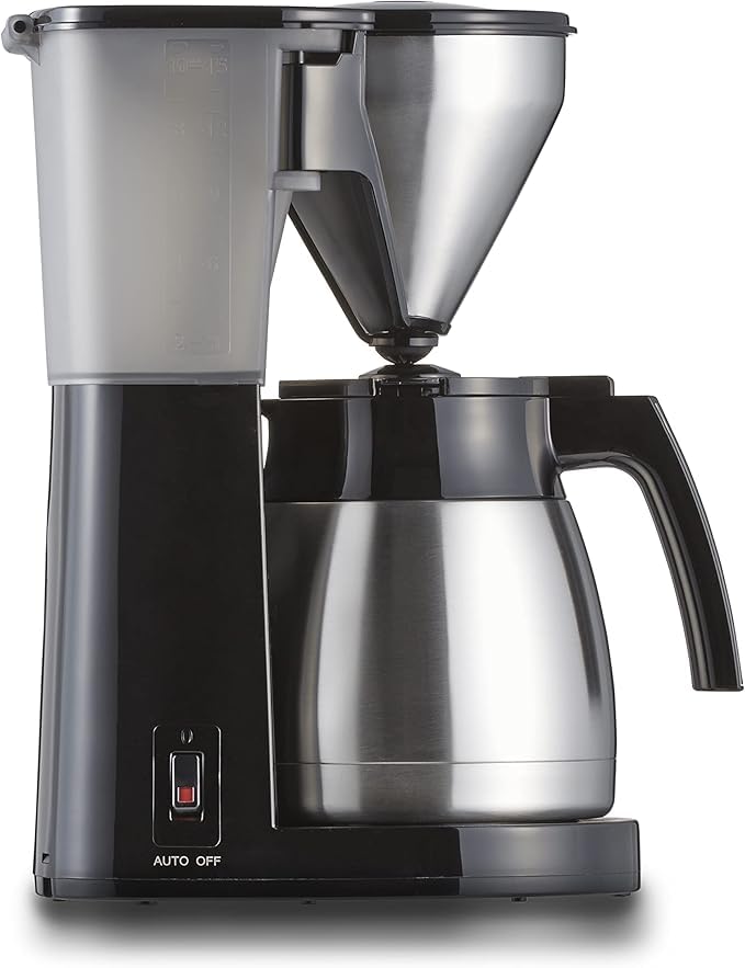Melitta Easy Top Thermo Coffee Maker Capacity Capacity Stainless Steel Pot Iced [Large 10-Cup / Double-Walled / Coffee]