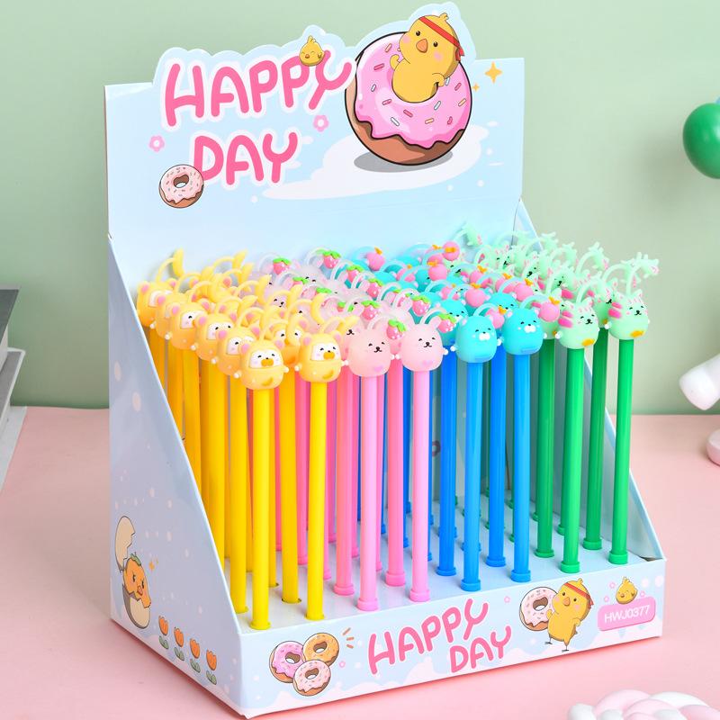 

48Pcs Cute Grassy Animals Shape Gel Pen School Office Supplies Kawaii Carbon Neutral Pen Prize Gift Writing Tools Holiday Gift Novelty Stationery Teac Random style 48Pcs