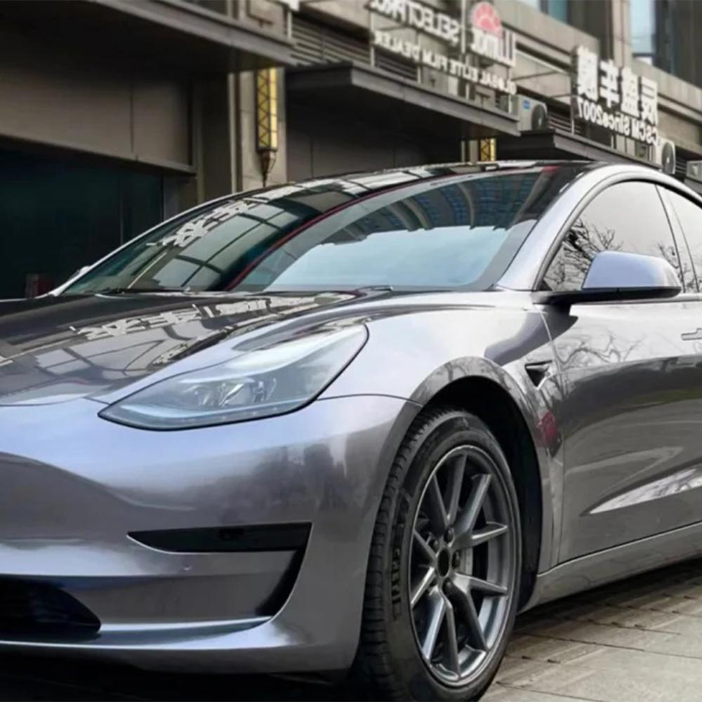 

Металевий Вугільно-сірий Автомобільна наклейка Зміна кольору Вінілова плівка ПЕТ Без бульбашок Обгортання Автоаксесуари Автомобільні Самоклеючі Наклейки 20x152cm