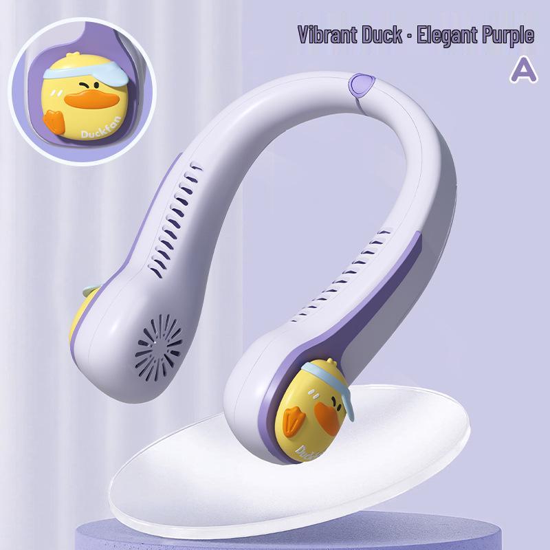 

2026 Trendy Bladeless Neck Fan - Cute, Rechargeable, Up & Down Wind for Girls As shown