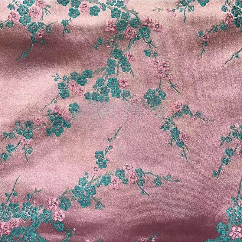 Wide 150cm Imitation Three Five Brocade Brocade Jacquard Fabrics Red and Black for Sewing Cheongsam DIY Bag Clothing Materia