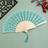 Vintage Lace Trim Folding Fan Handheld Dance Fan Exquisite Classic Fan  Artistic Performances