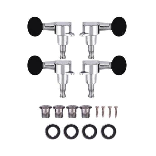 Set of 2 Pairs of Electric Guitar Tuning Pegs for Ukulele and Ukulele Tuners, Convenient to Use, Easy to Install, Machine Heads for a Great Performanc