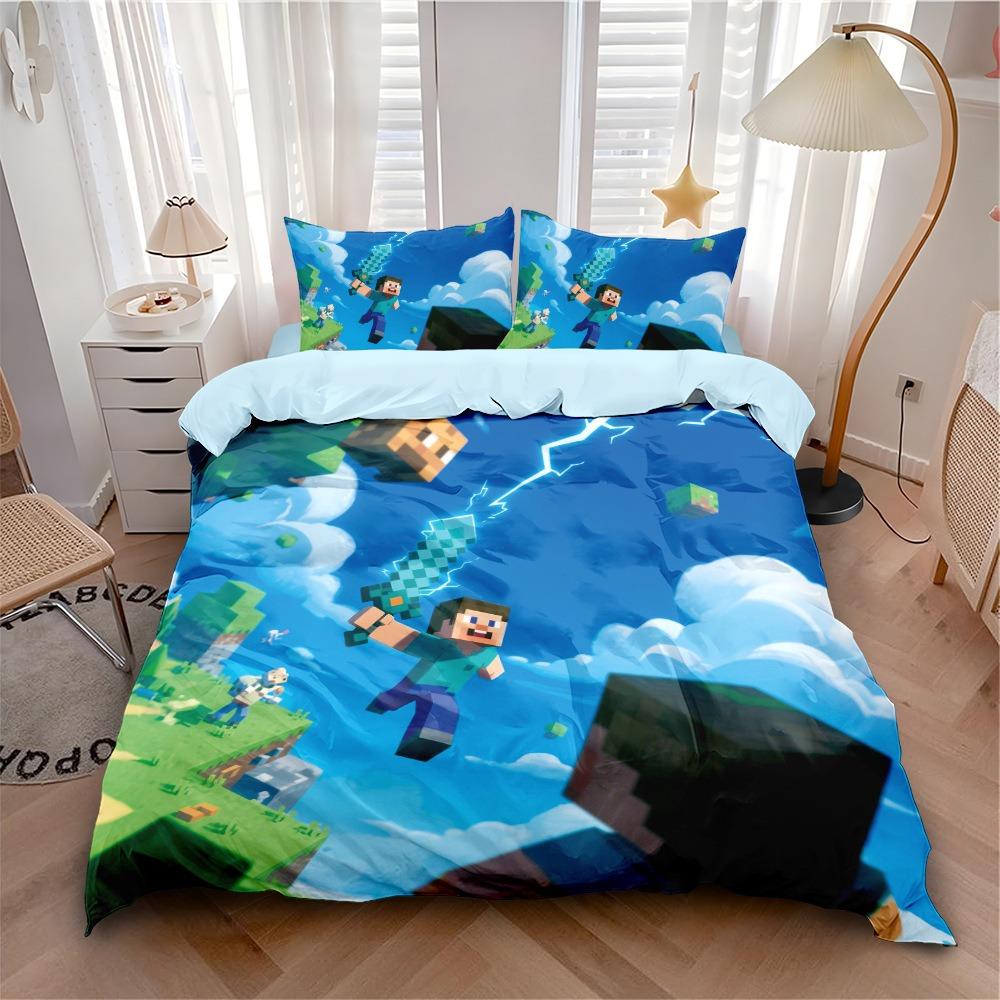 Anime quilt cover My World Duvet Cover My World Monster Hunters Bedding Set Pillowcases Bedclothes Children's Kids Adult