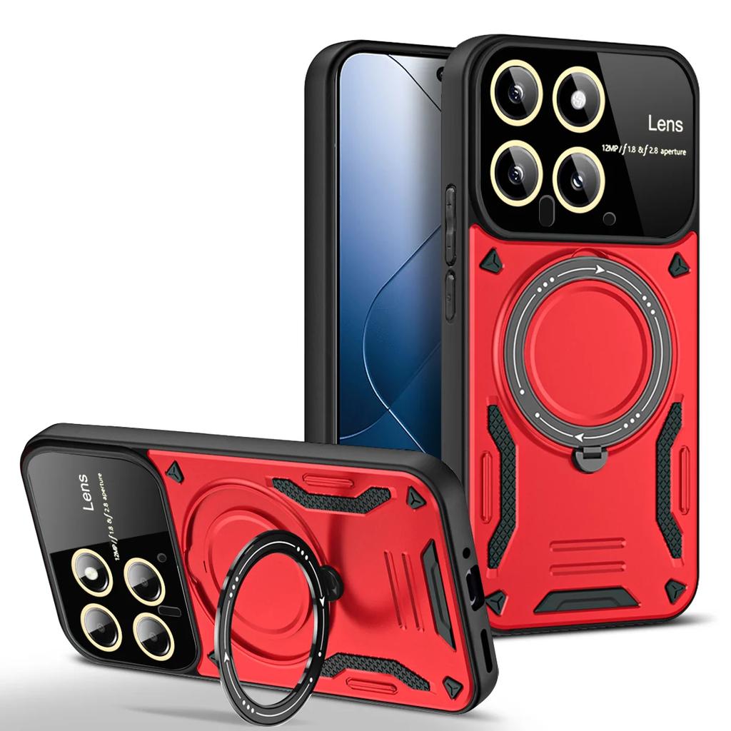 Shockproof Armor Case For Xiaomi 14T 13T 12T 11T 10 13 Pro 14 Ultra For Magsafe Wireless Charger Magnetic Ring Stand Phone Cover