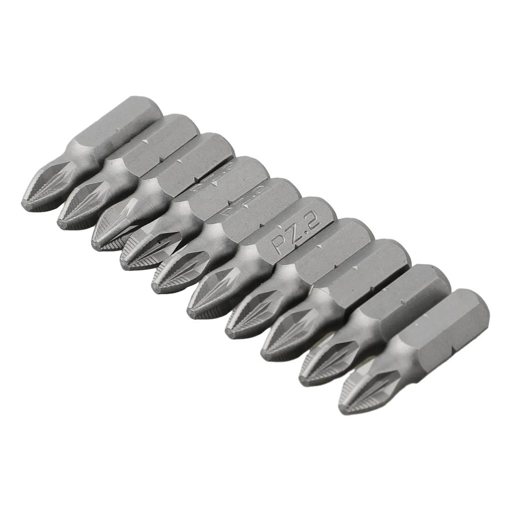 10 Stück 25mm Anti-Rutsch Elektrischer Sechskant-Schaft Magnetischer Schraubendreher Bohrer Bitsatz Sechskant-Schaft Schraubendreher Bit PH1 PH2 PH3 PZ1 PZ2 PZ3