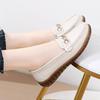 Genuine Leather Women's Non-Slip Loafers - Soft Sole, Comfortable Flats for Middle-Aged and Elderly