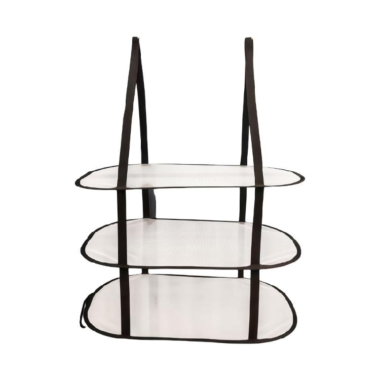 

Large Capacity Nylon Folding Drying Rack Home Drying Storage Basket Suitable For Delicates Underwear And Childrens Toy чёрный/белый