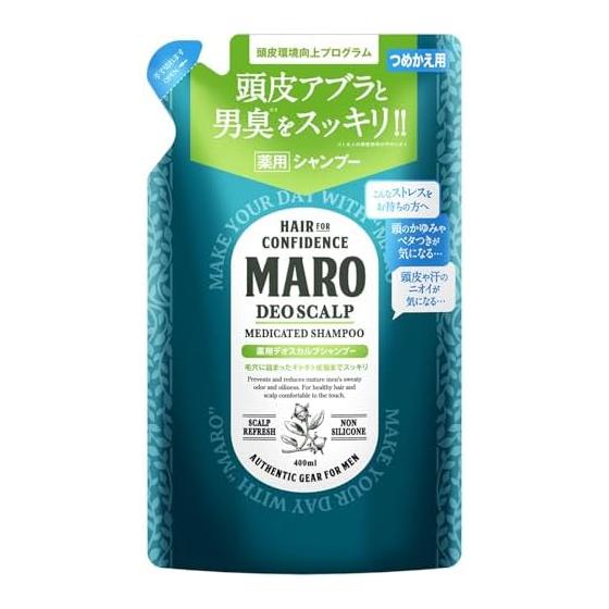 [Quasi-drug] MARO Deo Scalp Shampoo Men s Medicated Non-Silicone Super Dense Foam 400ml Refill