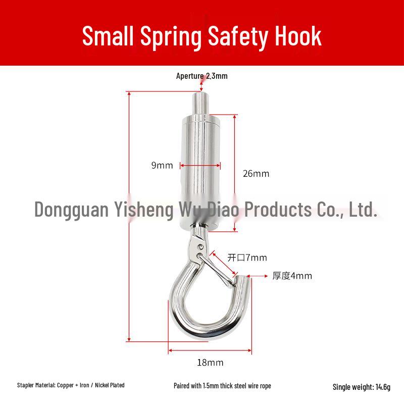 304 Steel Wire Adjustable Lock Suspension Rope with Alloy Hook