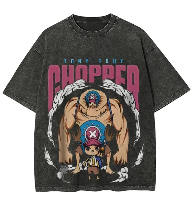 New One Piece Nico Robin Devil Printed Tshirt Mens and Womens Washed Tshirt High Quality Vintage Cotton Tshirt Harajuku Top M