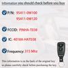 Key Fob Replacement Fits for Hyundai Santa Fe Keyless Entry Remote Control 2007 2008 2009 2010 2011 2012 FCC ID: PINHA-T038 IC:4018A-HAT038