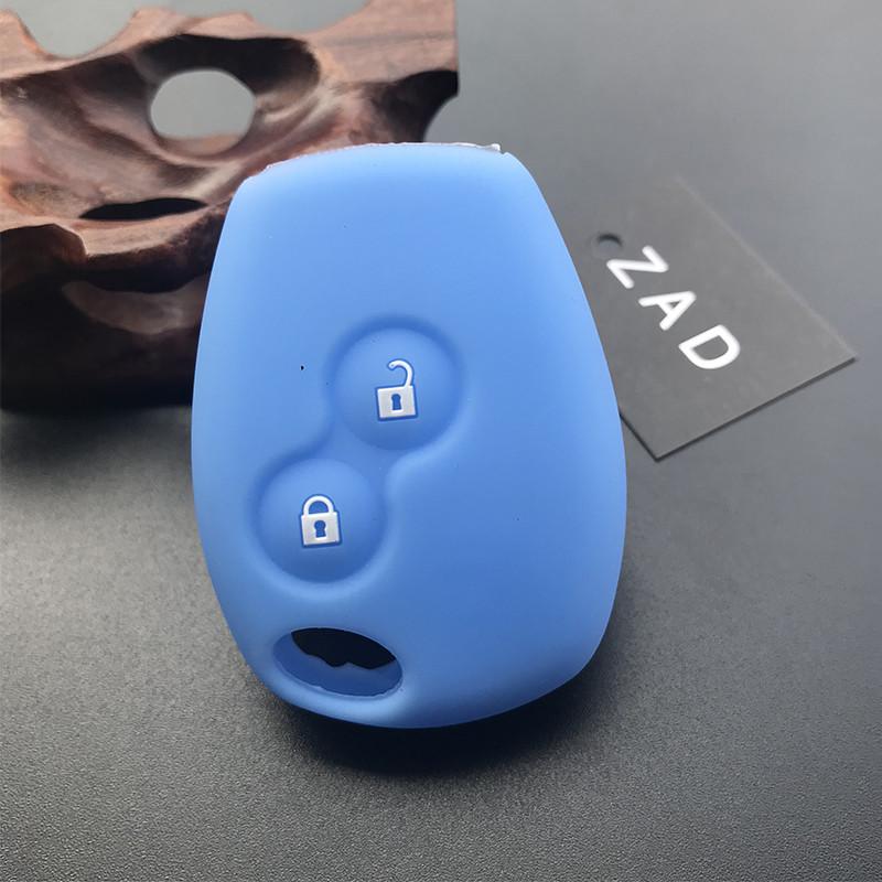 ZAD Siliconen Autosleutelhoesje Voor renault 2 knoppen Kangoo DACIA Scenic Megane Sandero Captur Twingo Modus afstandsbediening sleutelhoes