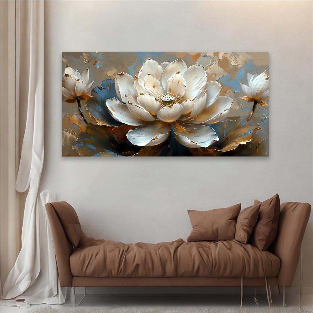Bedroom Modern Wall Art Prints Black And White Flower Wall Art Poster Large Canvas Painting Decoration Women's Bedroom Decor