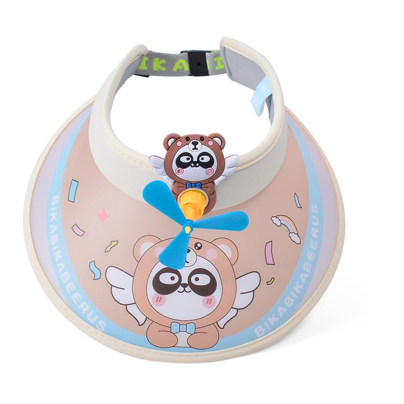

1106 children s hats summer outdoor sunshade sunscreen hats boys and girls cartoon big eaves windmill empty top sun hat