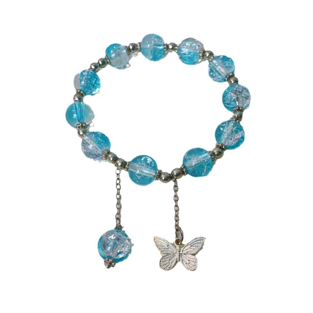 2024 Summer Chic Ice Crack Glazed Butterfly Bracelet Unisex Geometric Design