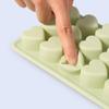 Heart Rectangle Silica Ice Cube Trays with Removable Lids  Gel   Mold BPA Free      Tray