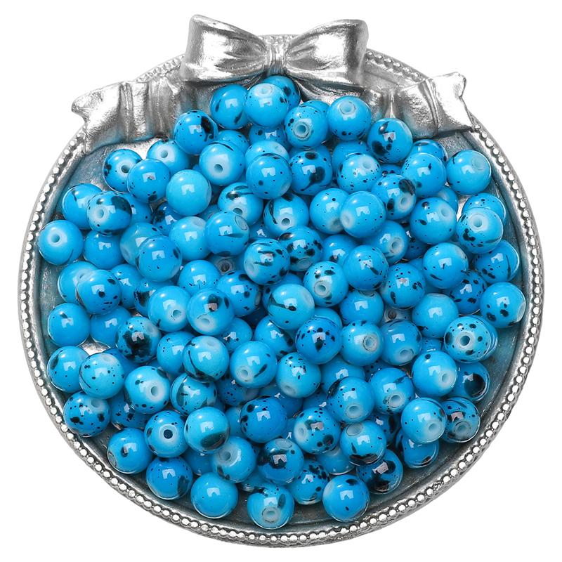 

30 шт. хрустальные стеклянные бусины для окрашивания фарфора свободные разделительные бусины для изготовления ювелирных изделий своими руками браслет ожерелье глубокий голубой