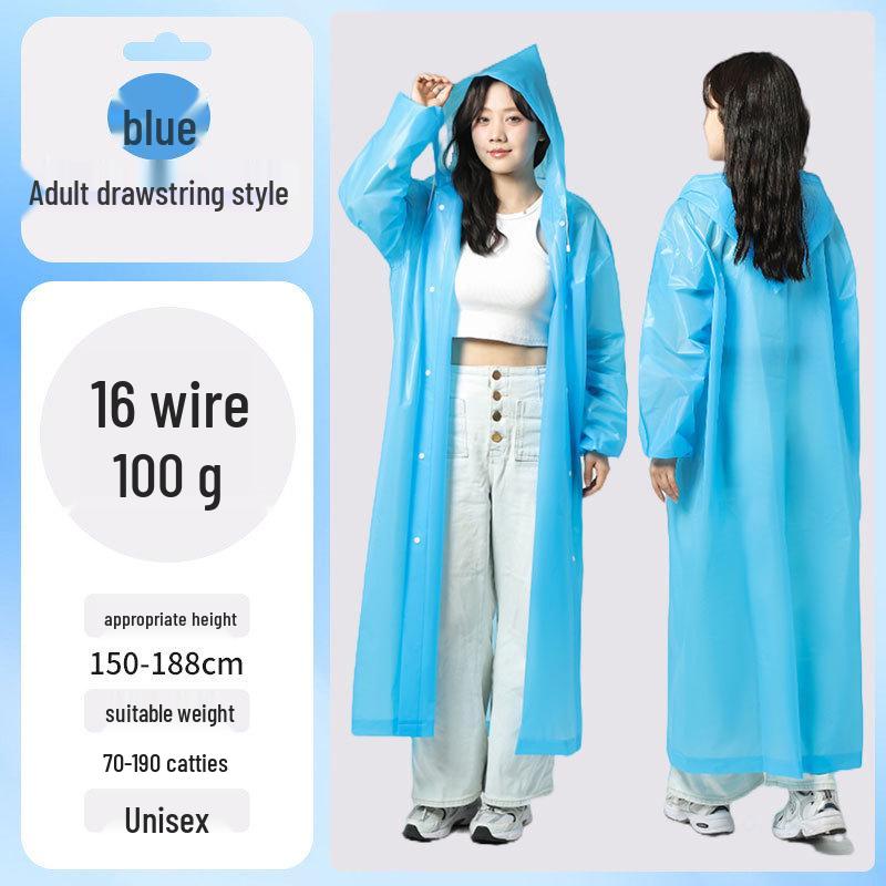 EVA Kids’ Raincoat: Thickened, Explosion-Proof for School, Hiking, Travel - Disposable Outdoor Poncho