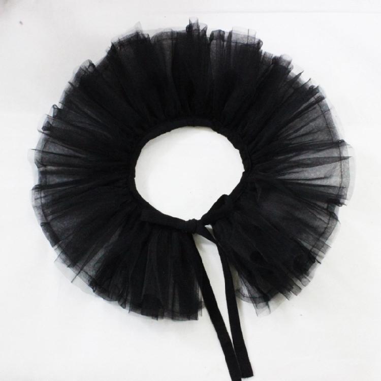 Vintage Mädchen Jabot Kragen Hals Viktorianischer Rüschenkragen mit Selbstbindeband