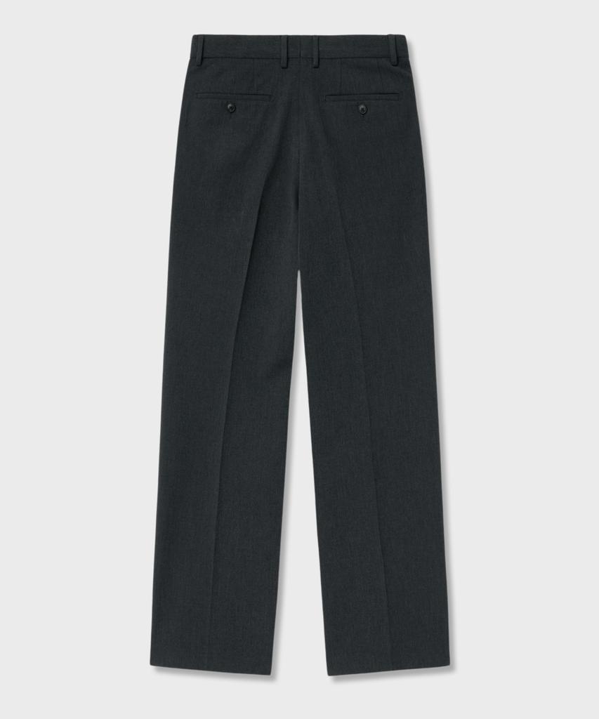NONBLANK [Hyun Kim] Semi-Wide Fit Slacks_Charcoal Grey