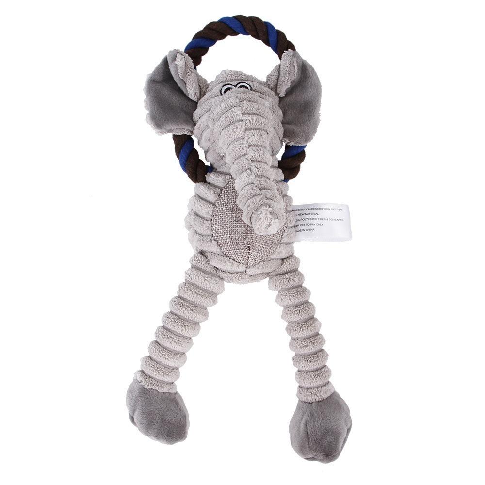 Interactive Training Plush Dog Toys Bite Resistant Teeth Grinding Squeaky Toys Braiding Rope Durable Puppy Teething Toys