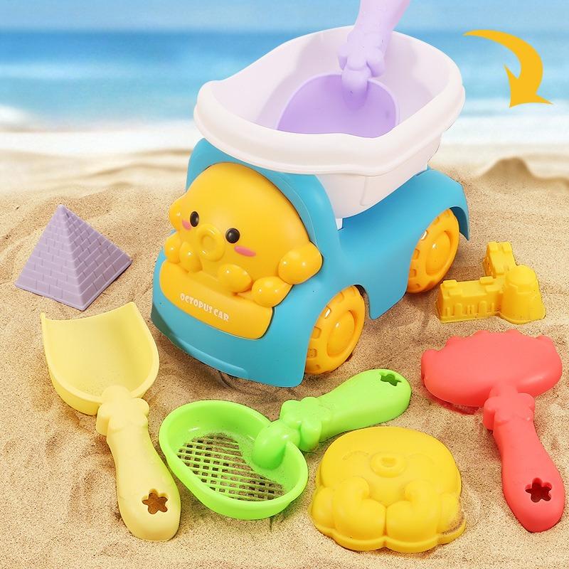 24PCS Beach Toys Sand Toys Set Kids Sandbox Toys Water Wheel Beach Tool Kit Bucket Watering Can Dump Truck Molds for Toddlers