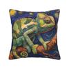 Mini Schnauzer Dog Van Gogh Starry Night Pillowcase Polyester Cushion Cover Decorations  Pillow Case Cover Sofa Square cm