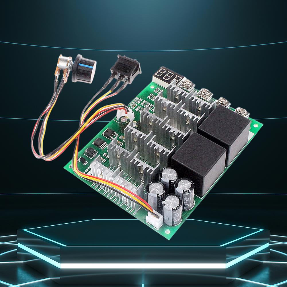DC10V-55V DC Motor Governor Digital Display 60A DC Motor Controller 12V 24V 36V 48V with Knob Switch Electrical Equipment