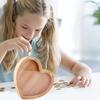 Piggy Bank Wooden Heart Shaped Coin Money Saving Box Jar Coins Storage Box Desktop Ornament Home Decor Crafts Xmas Birthday Gift