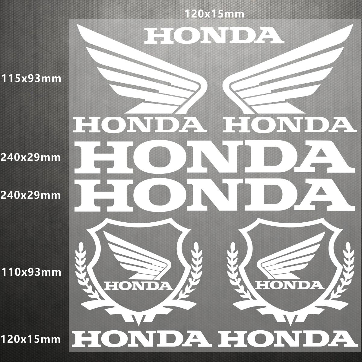 Reflective Honda Sticker Logo Motorcycle Helmet Decal Waterproof белый
