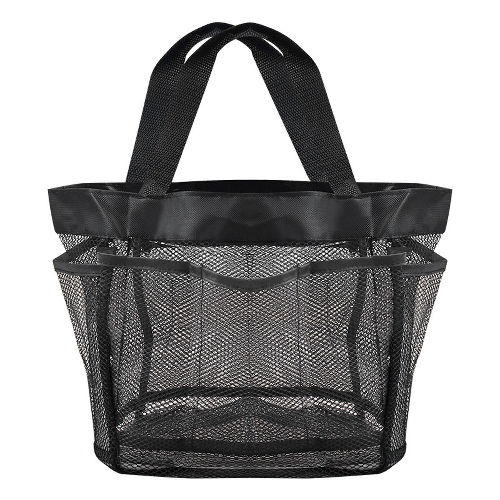 

Портативный сетчатый органайзер для душа: 8 карманных подвесных корзин для душа, подходят для общежитий, пляжей и путешествий One Size чёрный