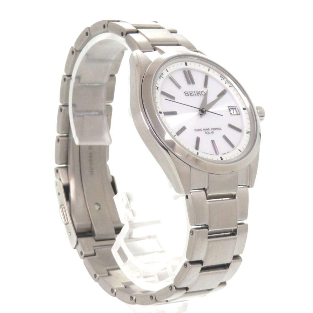Used Like New Seiko Brightz SAGZ079 7B24-0BH0 Titanium White Solar Radio Watch White Dial 0774 SEIKO