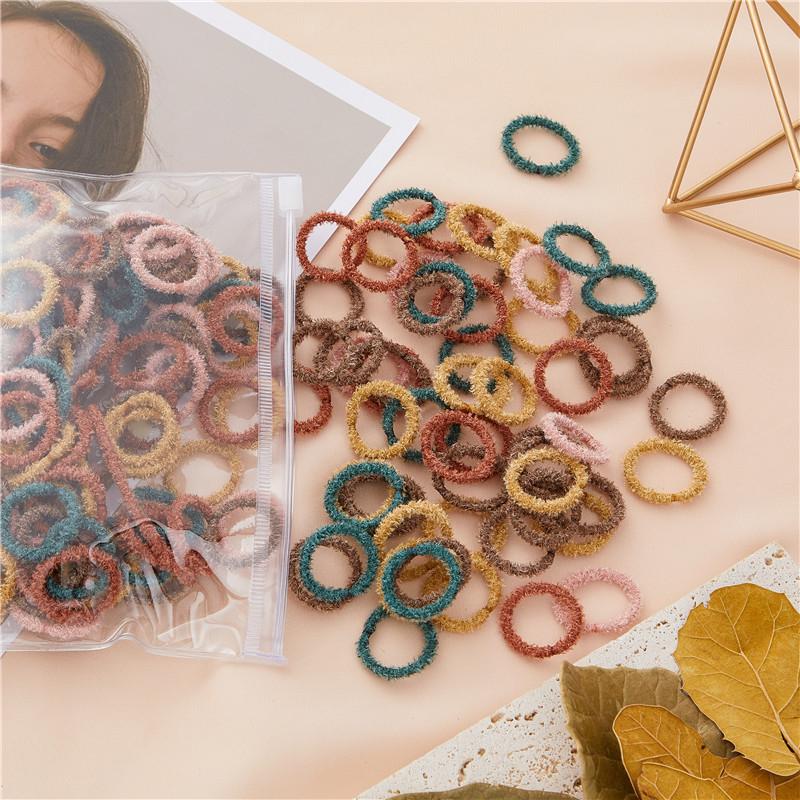 100 Pcs Child and Baby Hair Ties - Elastic, No Damage, High Elasticity Hair Bands for Small Ponytails