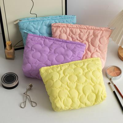 Prošívaná květinová taštička Clutch Dámská taštička na make-up Velkokapacitní kosmetická taška Cestovní taštičky s organizérem Přenosné pouzdro na make-up pro ženy