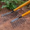 High Carbon Steel Nail Rake Multifunctional 4/7/9/12 Teeth Garden Rake Labour-Saving Loose Soil Nail Rake Agricultural Tools