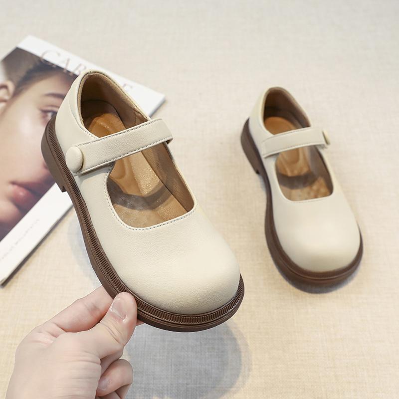 

Autumn New Children Girls Sweet Princess Shoes Western Fashion Leather Shoes British Style Students Casual Flats All-match 38