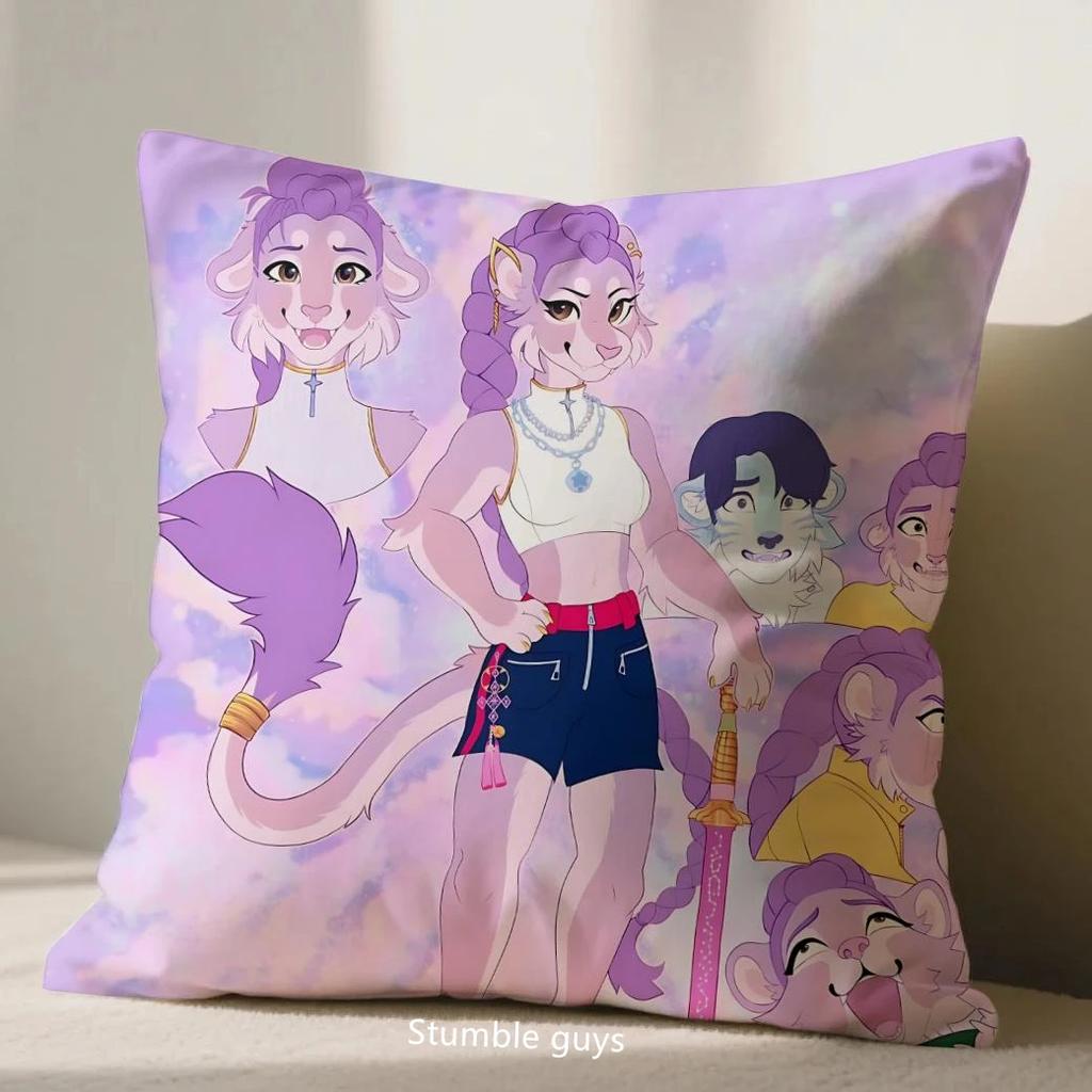 Demon Hunters Kpop Sofa Cushion Cover Anime 45X45cm Pillowcase Living Room