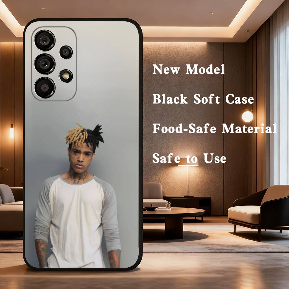 Rapper X-XXXTentacionS Handyhülle für Samsung Galaxy A73,31,32,72,41,J7,8,9,53,52,71,22,Note Weiche Schwarze Silikonhülle