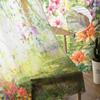 Oil Painting Style Spring Flowers Tulle Window Curtains Living Room Organza Sheer Voile Curtain Bedroom Kitchen Home Decor Drape