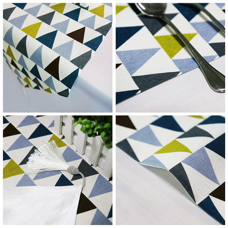 Christmas Decoration Linen Printed Table Flag Table Runner Xmas Tree Tassel Tablecloth Placemat Hotel Home Festival Decoration