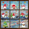 Christmas Snowman, Electrostatic Glass, Cute Cartoon Stickers, Atmosphere Shopping Center Scene Decoration