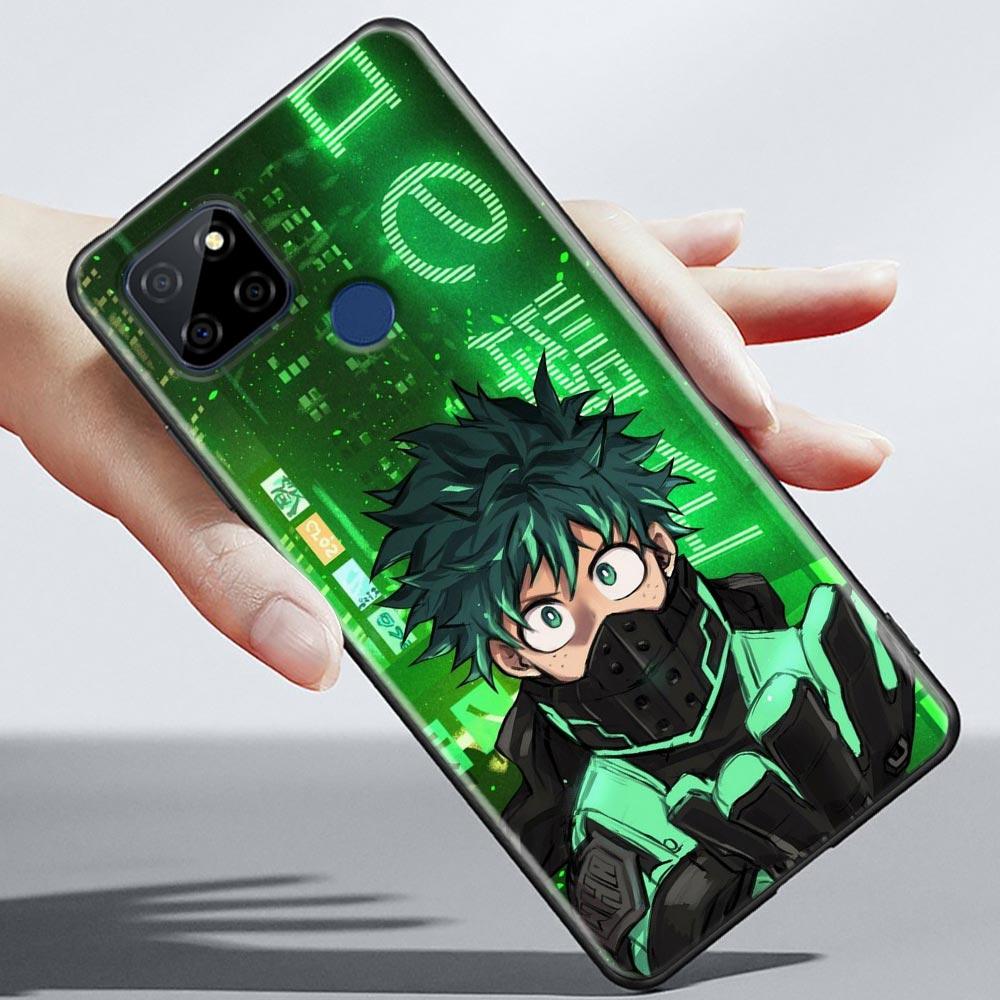Husa de telefon My Hero Academia Anime pentru OPPO Realme 5 6 7 7i 8 8i 9 9i V25 F9 F17 F19 5G 4G Pro Narzo Speed, funda neagră moale