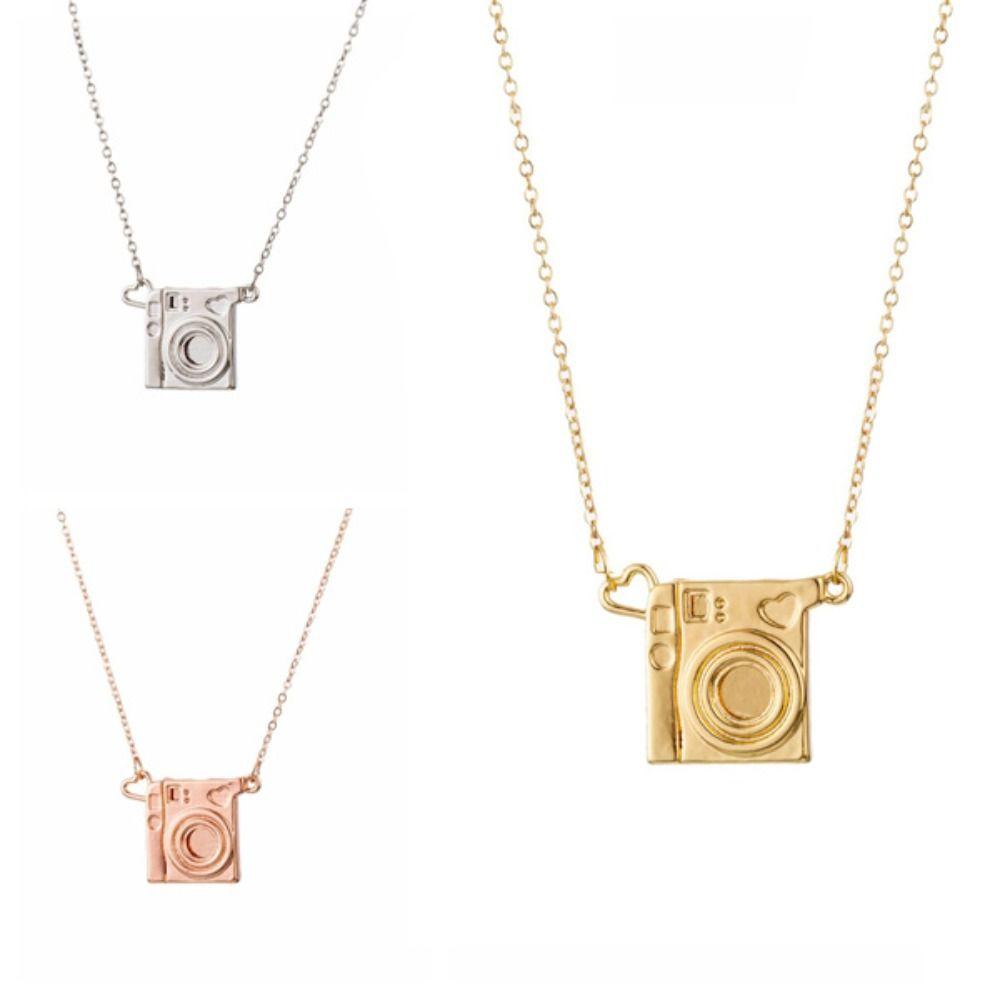 Stainless Steel Photo Frame Necklace Retractable Photo Album Necklace Camera Photo Pendant  Jewelry