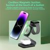 H302 3 In 1 Magnetic Wireless Charger 15W Fast Charging Stand for Phone Earbuds Watch