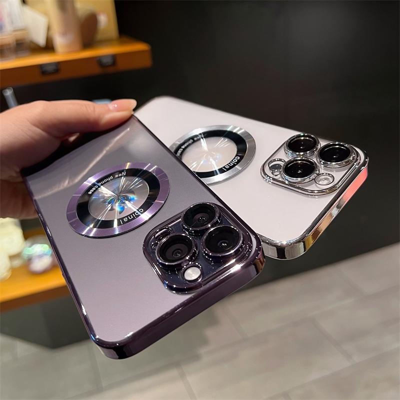 Luxury Magsafe Wireless Charge Hard PC Case Transparent For iPhone 14 13 12 11 Pro Max 7 8 Plus X Xs XR Max Magnetic Cases Cover