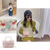 Entzückende Mini-Prinzessin-Tasche mit Schleife für Kinder mit schickem Perlendetail und stilvoller Kette
