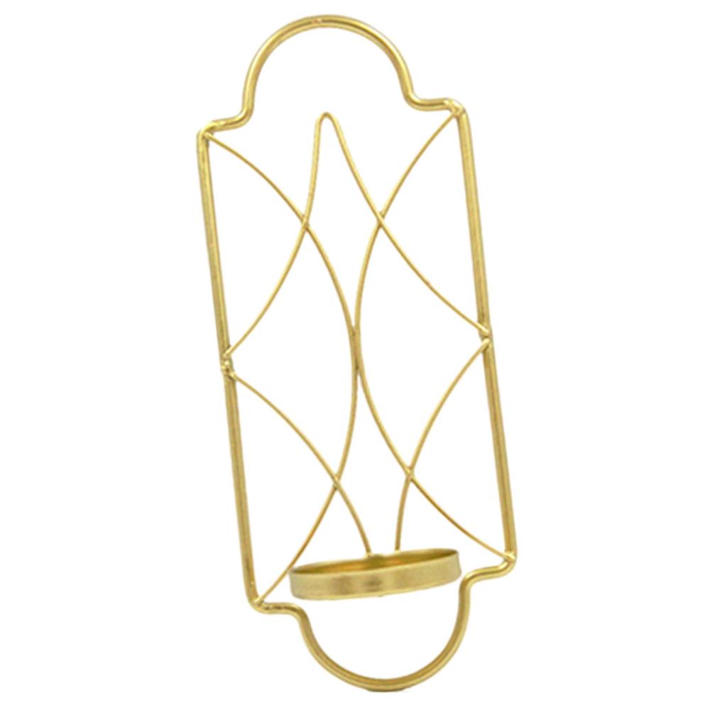 Väggmonterad ljushållare i metall 3,5 tum x 8,6 tum Ljusstakar Ljuslykta för Hem, Veranda Dekor Stilfull