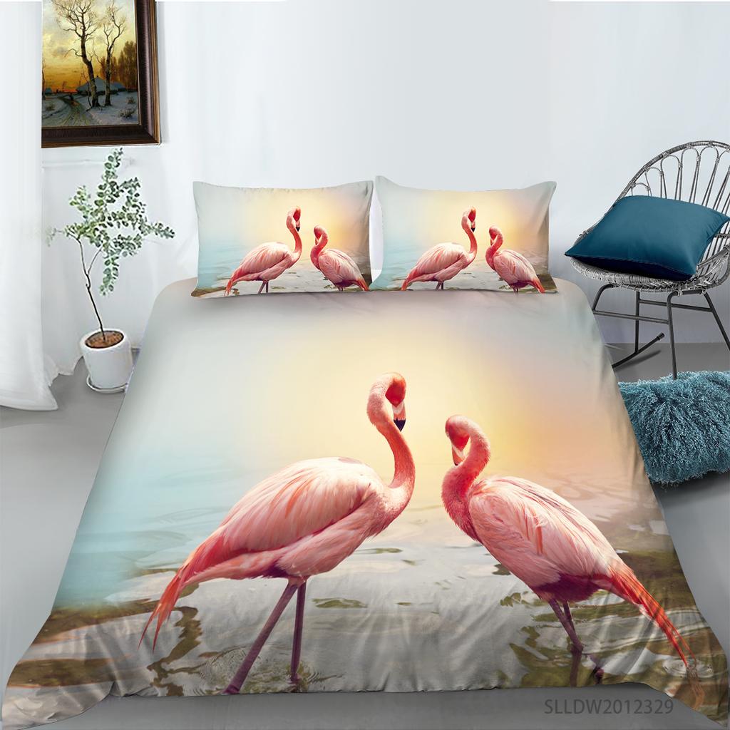 3D Bird Bedding Set Super King Bed Duvet Cover Pillowcase 2/3 Pieces AU180 * 210 Full Size Home Textile Luxury Soft Quilt Cover
